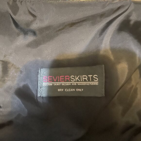 Sevier Skirts Custom One of a Kind Pencil Skirt Size 6 (approx) Blue Tweed - Picture 4 of 6